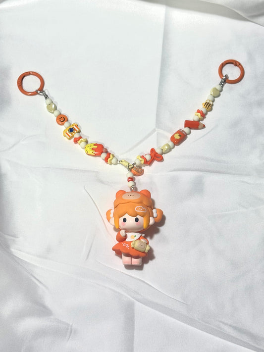 UU Sweetland Bag Charm - Orange Egg Roll